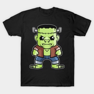 Kawaii Frankenstein Monster Halloween T-Shirt